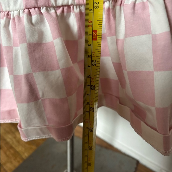 Monica + Andy Organic Life of the Party Dress Pink White Check Maternity - Picture 13 of 14